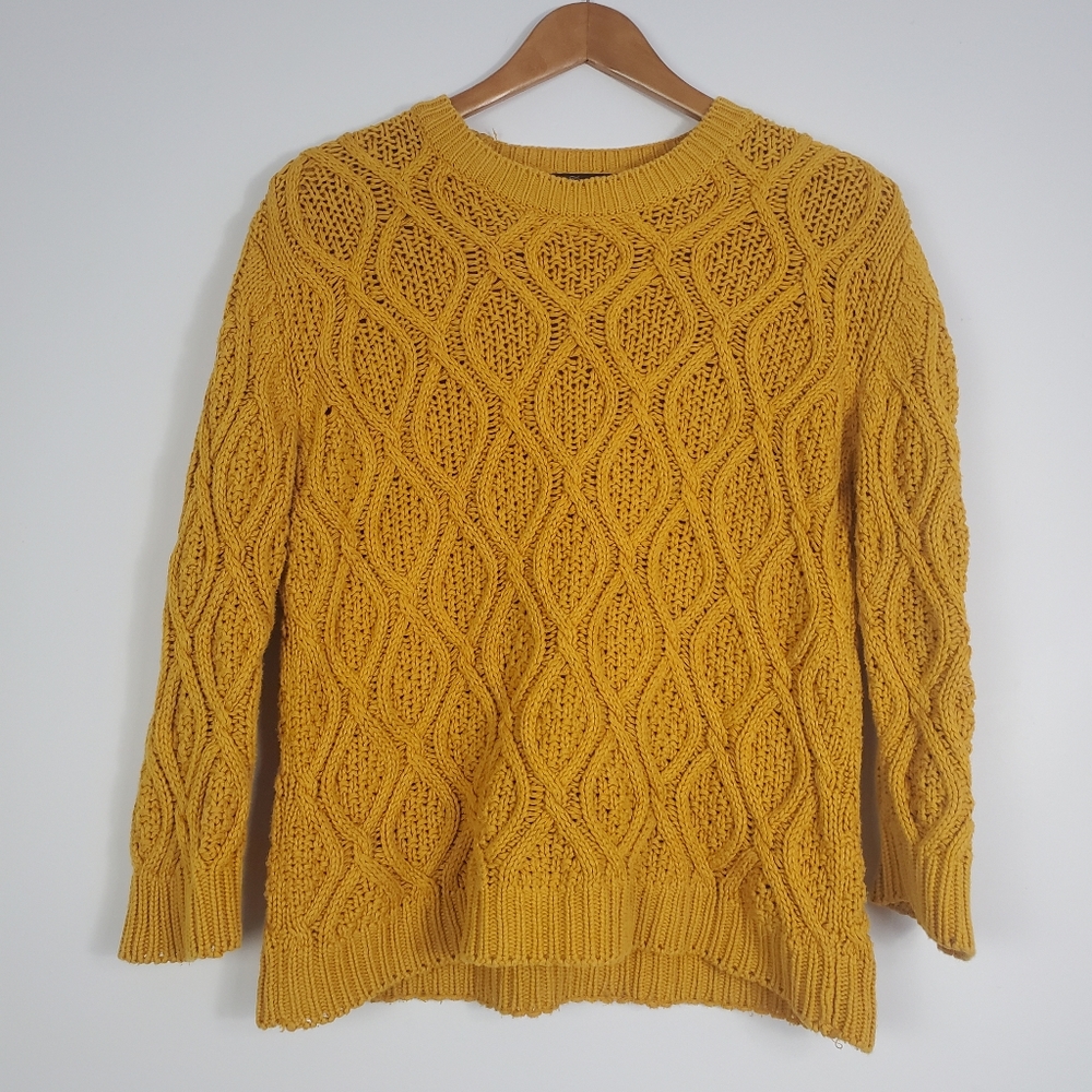 ZARA Cable Knit Textured Sweater